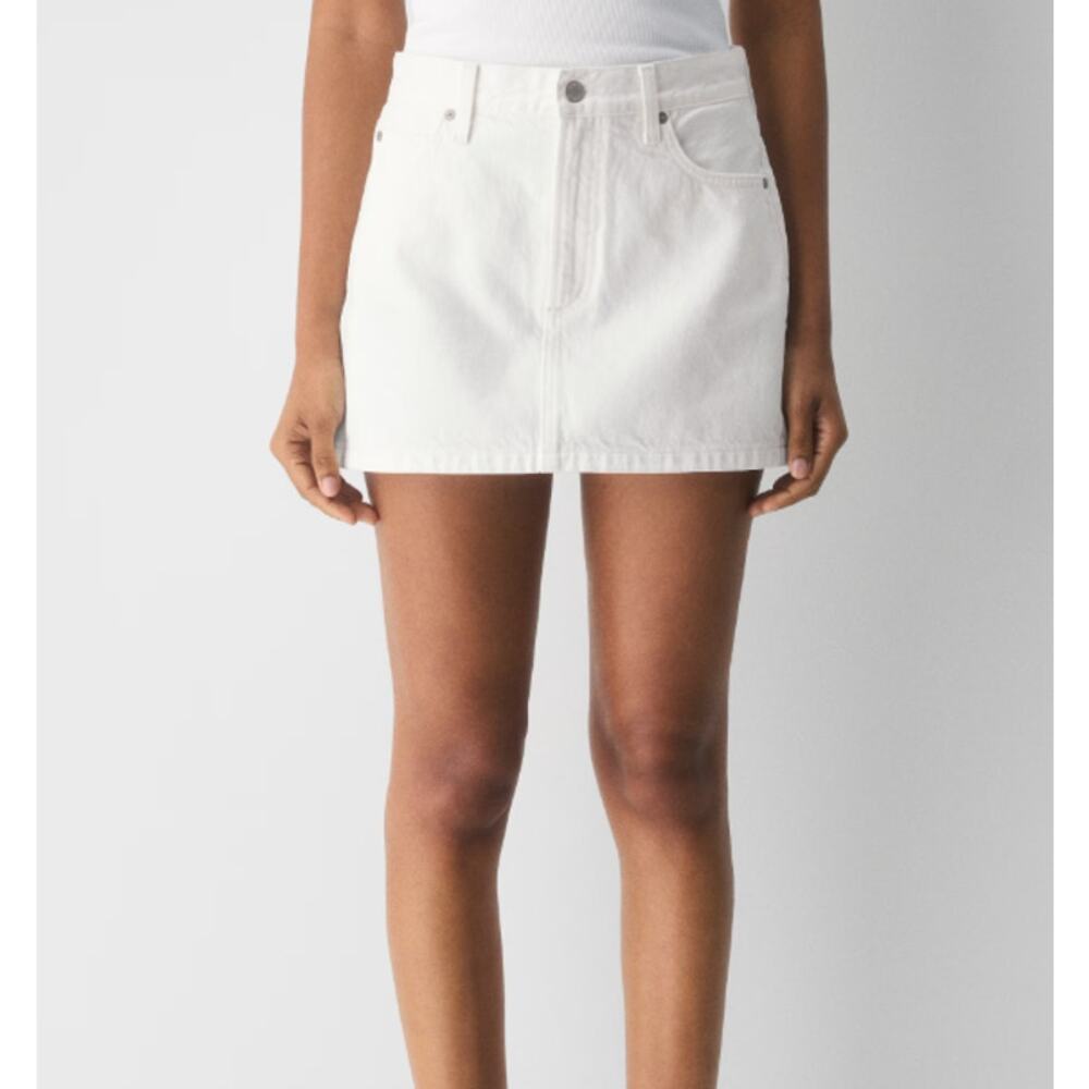 Denim Forum The 90's Ricci Skirt in A Little White Lie Womans 27